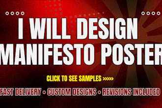write and design a manifesto poster with copywriting and tagline brand marketing
