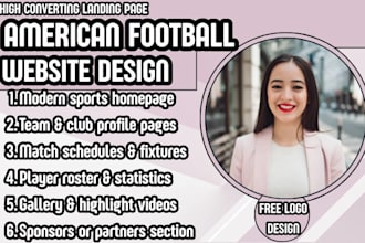 american football website sports team website football club website athlete web