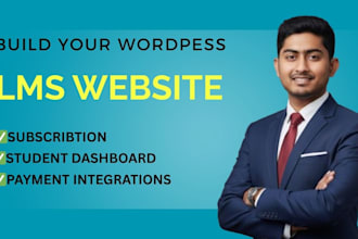 create wordpress lms and elearning platform with interactive courses