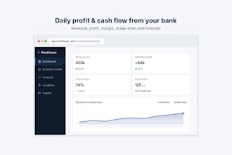 create a cash flow forecast and profit dashboard for your business