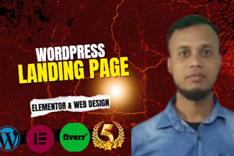 professional landing page website design services using wordpress elementor