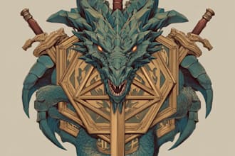 do an fantasy rpg logo dnd image for you