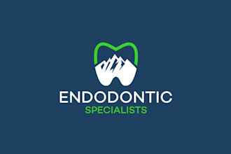 a modern eye catching dental clinic and dentist logo