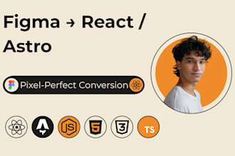 convert your figma design into a pixel perfect react or astro website