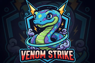 do a unique snake mascot logo t shirt design