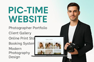 design pictime website photographer portfolio client gallery online print store