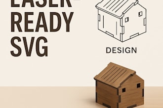 diseñaré archivos svg listos para cortar con máquina láser