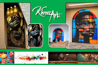design professional murals, wall art, decals, and shop mural designs
