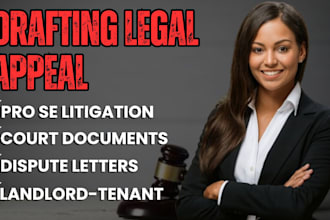 draft legal appeal dispute letter litigation document for pro se civil cases