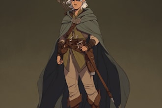 create character art and dnd character, game art, oc art
