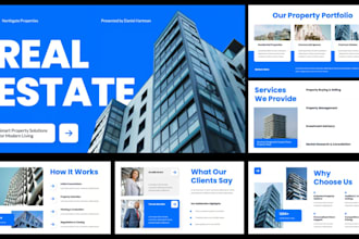create real estate presentation redesign powerpoint, google slides, do animation