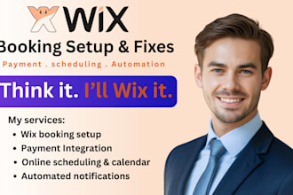 setup, fix wix booking system,payment,online scheduling, calendar on wix website