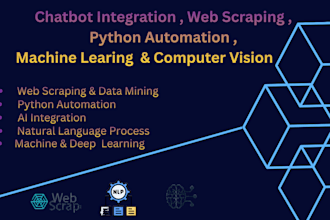 do web scraping,, machine learning and data science projects