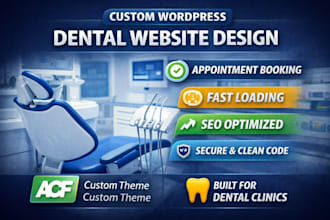 build a custom dentist website with appointment booking in wordpress