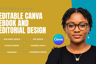design editable canva ebook digital editorial magazine layout lookbook in canva