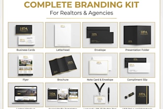 design luxury business cards letterhead stationery branding kit for real estate