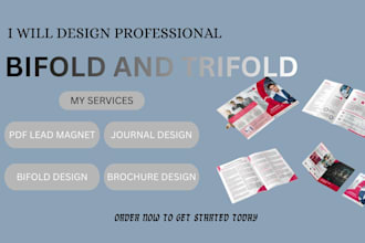 do professionally designed bifold or trifold design