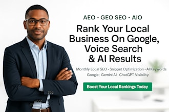 do monthly local SEO using aeo, GEO and aio for google and ai search