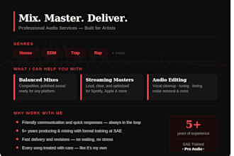 mix and master your house, edm, rap, rnb song