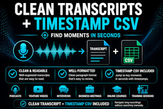transcribe audio or video with timestamps