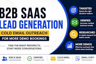 do b2b saas lead generation and cold email outreach for more demos