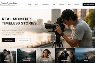 build squarespace videographer website photographer portfolio filmmaker website