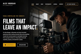 build squarespace photographer website videographer filmmaker portfolio website