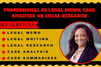 draft a professional US legal memo, case analysis, or legal research