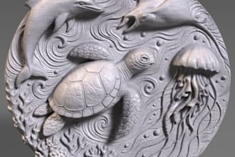 sculpt 3d animal relief,wildlife 3d sculpture,wood bas relief,carving,wall decor