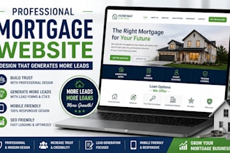 design a professional mortgage, business loan website that generates more leads