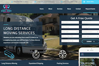 design squarespace moving services website relocation website logistic booking