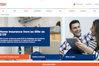 build auto insurance website, home insurance website insurance agency website