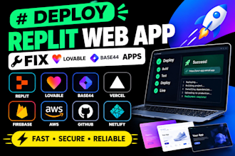deploy replit web app fix lovable base44 apps vercel firebase AWS github netlify