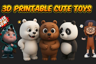 create 3d toys, articulated xmas models, ribbon designs, print ready stl files
