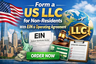 us llc formation, business setup, tax id, ein, operating agreement for non US