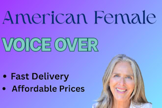 record a professional female voice for any copy or script