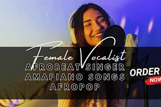 be your female soft afrobeat vocals afro house and afropop amapiano singer