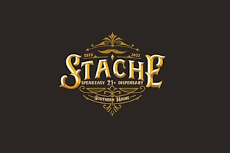 design prohibition speakeasy cannabis dispensary logo