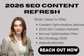 do 2026 seo content refresh website rewrite annual optimization plan strategy