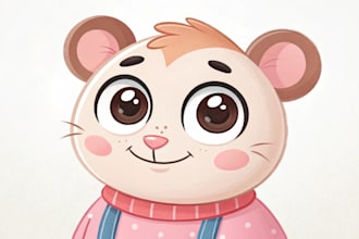 draw cute cartoon portrait