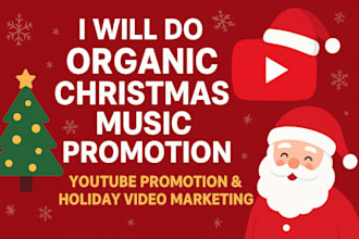 christmas youtube promotion, christmas spotify music promotion, soundcloud music