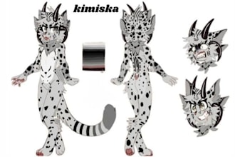 furry reference sheet fursona design character design furry oc anthro character