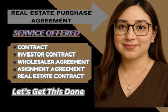create a real estate wholesale contract and assignment agreement for investors