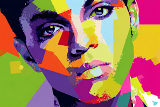 make awesome wpap pop art potrait illustration