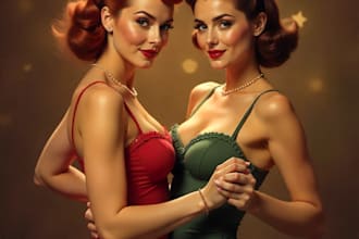 design cute and sexy pin up pinup girl
