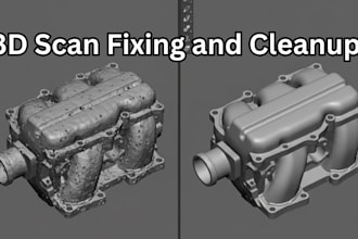 reverse engineering, 3d scan stl cleanup fix mesh repair 3d cad for 3d printing