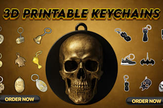 design and 3d print your custom keychain