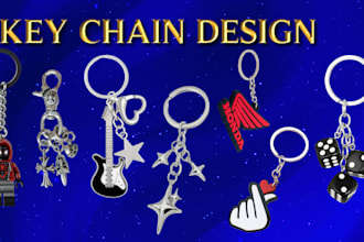 design custom 3d keychains for 3d printing, laser cutting, logo and nfc tags