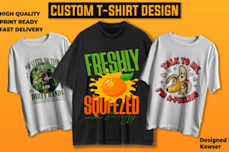 design modern custom t shirt and trendy typography t shirt designs
