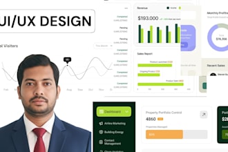 design modern and clean UI UX for your dashboard and website prototype